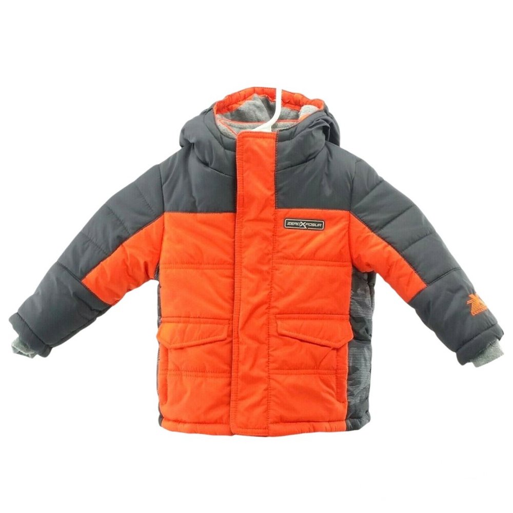 Zero Xposur Orange Jacket w/Hood  Baby/Toddler 18M - Zip Front - Front Pockets